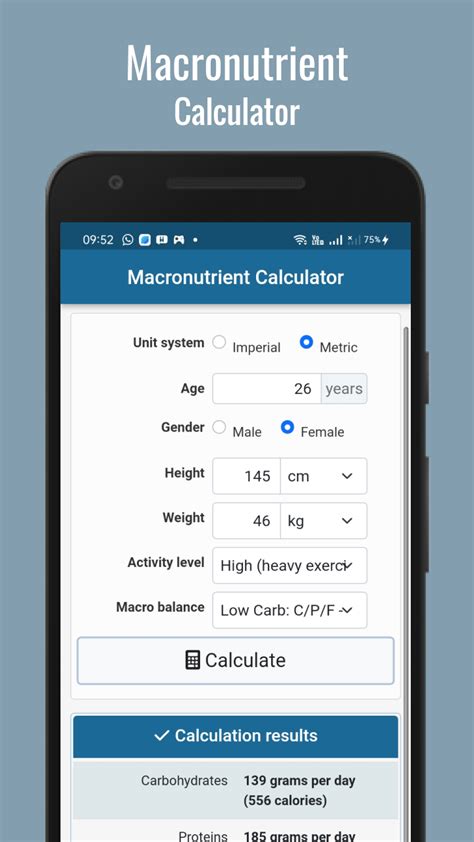 macronutrient calculator app